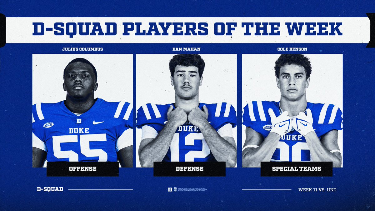 DukeFOOTBALL's tweet image. Our players of the game against UNC!