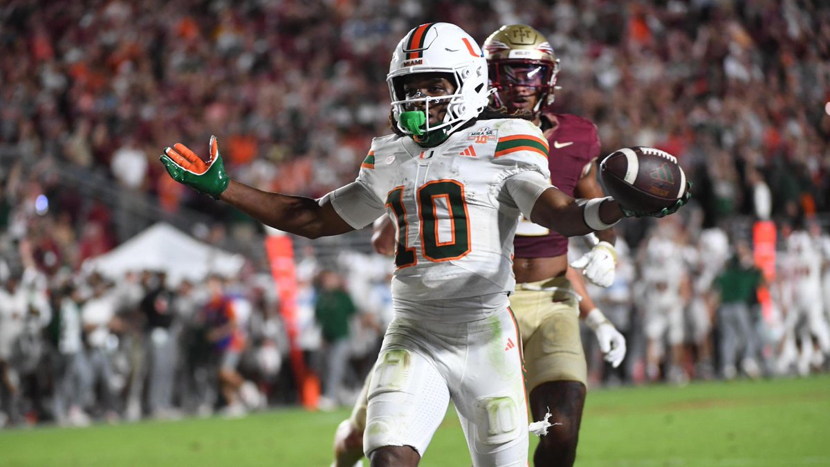 #Mali4Heisman

The Heisman is for the best player in the country.

Toney is Mr. Do It All for Miami. Nearing 1k receiving yards, 6 Rec TDs. Rushing TD, Passing, Punt Returner. 

No reason he shouldn’t be in New York next month!!!

BEST PLAYER IN THE COUNTRY!!!