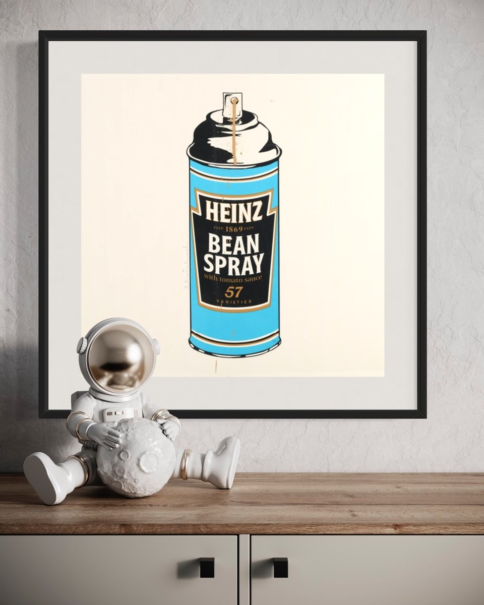 AddictedGallery's tweet image. &quot;Turn every plate into pop art. Heanz Bean Spray: aerosolised bean brilliance.&quot;
Get Your Art Fix!
&quot;Heinz Bean Spray (Blue)&quot; by Mr. Brainwash, 2012 bit.ly/4htNzbm
#popculture #popart #HeinzBeanSpray #spraypaint #artgallery #onlineartgallery #buyart #collectart #artlovers