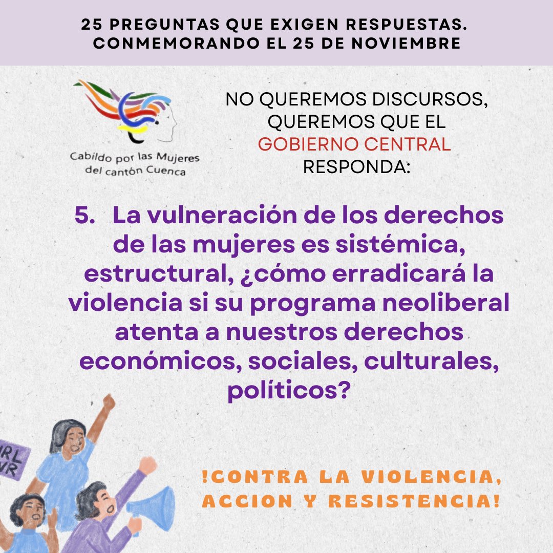CabildoMujeres's tweet photo. Al gobierno central le preguntamos: https://t.co/GpmR1nWFIE