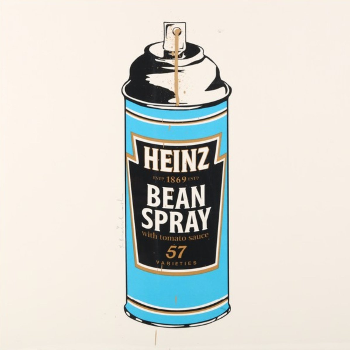 AddictedGallery's tweet image. &quot;Turn every plate into pop art. Heanz Bean Spray: aerosolised bean brilliance.&quot;
Get Your Art Fix!
&quot;Heinz Bean Spray (Blue)&quot; by Mr. Brainwash, 2012 bit.ly/4htNzbm
#popculture #popart #HeinzBeanSpray #spraypaint #artgallery #onlineartgallery #buyart #collectart #artlovers