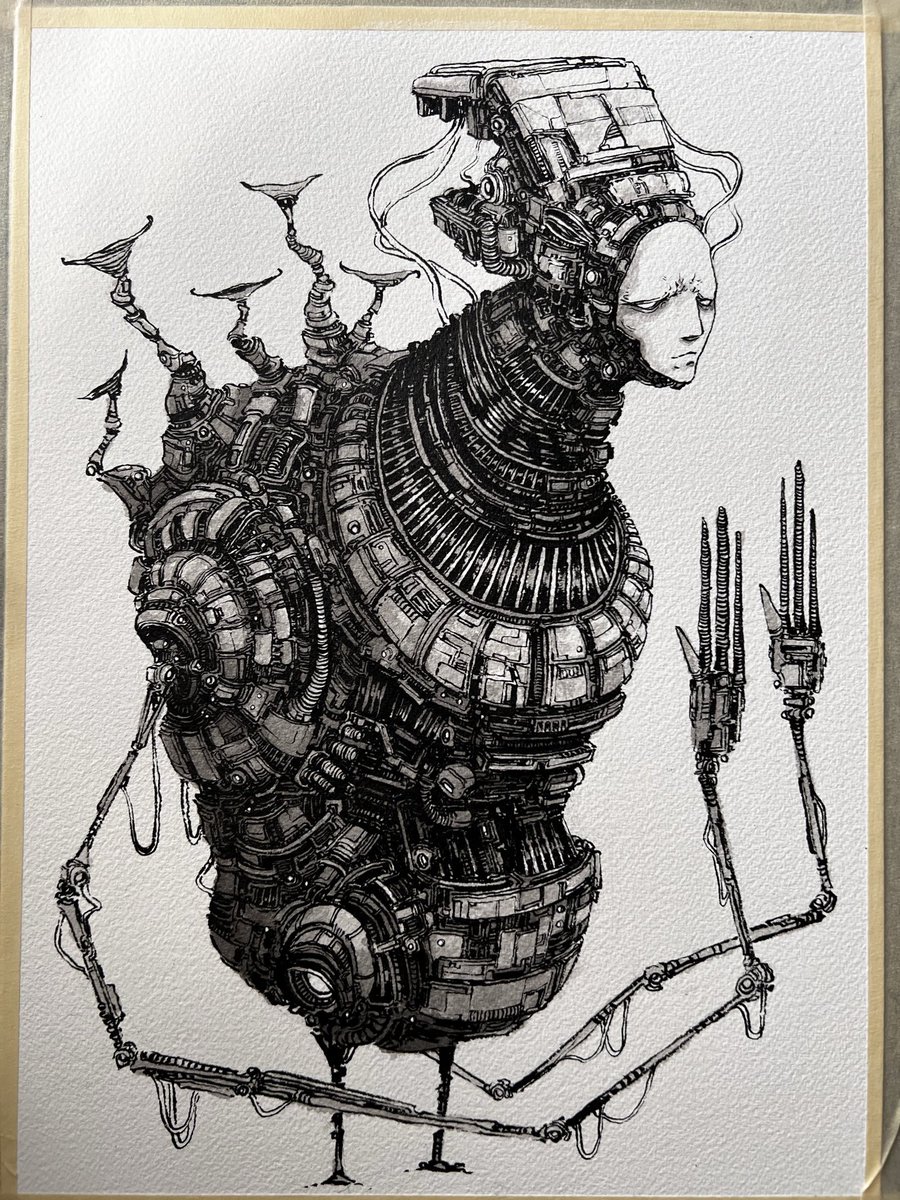Warpsol2's tweet photo. @blow_arts Luna is here (done with brush pen and ink wash) https://t.co/9OkootpaoT