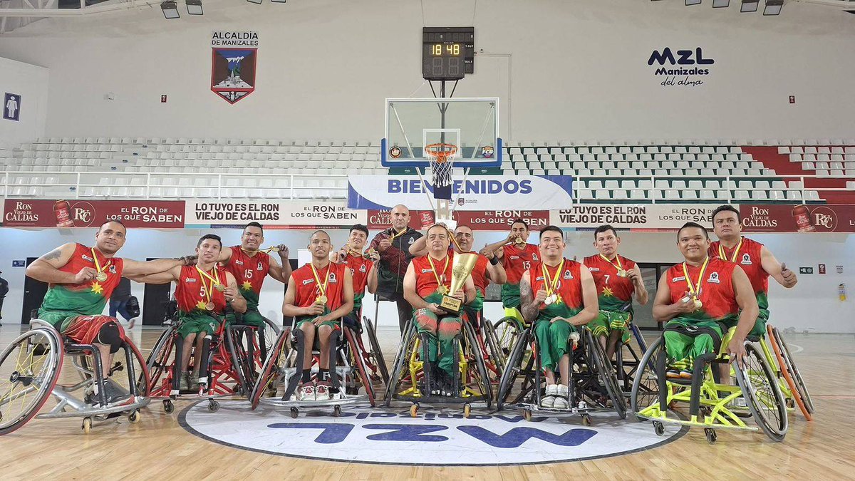 LaPoderosaFMM's tweet image. La Selección Casanare de Baloncesto en Silla de Ruedas, en la rama masculina 5x5, se coronó campeona de la Fase Final del Campeonato Nacional disputado en #Manizales.