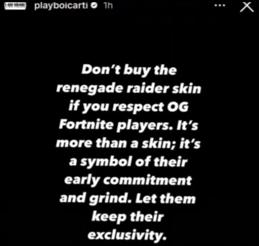 jamal0293997515's tweet image. Playboi Carti speaks on his Fortnite Collab 🔥