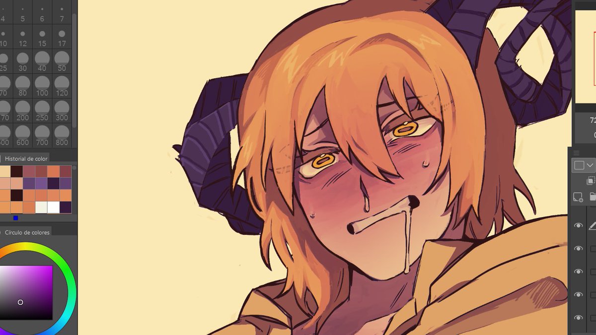 Tried a new painting style but gave up half way. anyways heishou don my beloved