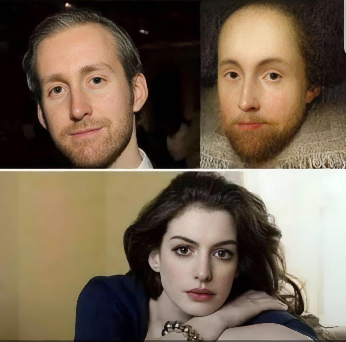 Dios_0ficial's tweet image. Dato curioso:

El esposo de la actriz Anne Hathaway tiene un gran parecido con el poeta William Shakespeare. La esposa de William Shakespeare, quien falleció en 1623 se llamaba Anne Hathaway &quot;La vida es muy corta para amarte solo en una, prometo buscarte en la próxima vida&quot;.…