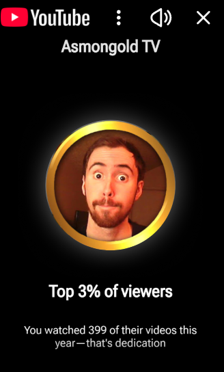 My 2025 recap - turns out I'm a top 3%'er for <a href="/Asmongold/">Zack</a> 
If you're gonna be addicted to something, this is probably better for you than fentanyl.