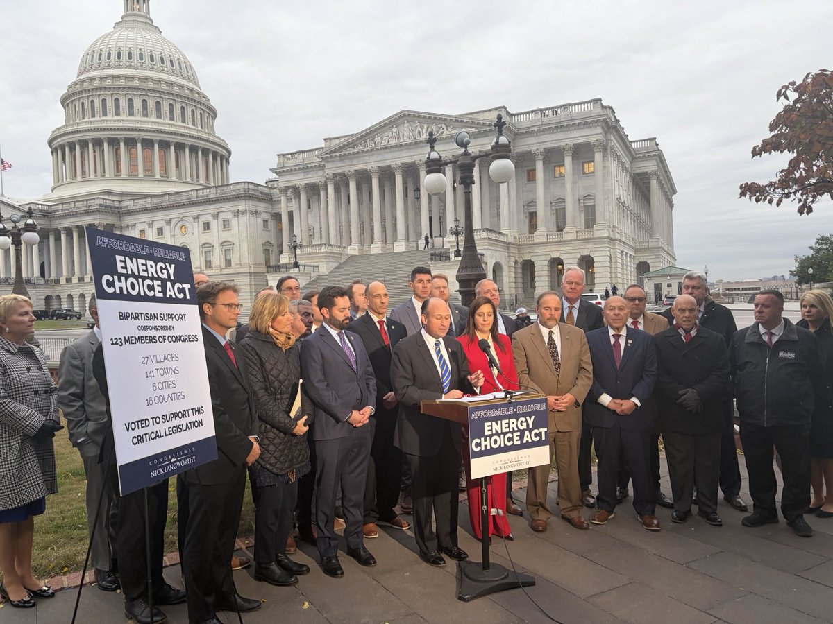 I was proud to stand in D.C. with Leader <a href="/WillABarclay/">Will Barclay</a>, Reps. <a href="/NickLangworthy/">Nick Langworthy</a>, <a href="/EliseStefanik/">Elise Stefanik</a>, <a href="/lawler4ny/">Mike Lawler</a>, and my <a href="/NYS_AM/">NY Assembly GOP</a> colleagues in support of the Energy Choice Act.

New Yorkers deserve energy policies that are affordable, reliable, and rooted in common sense.