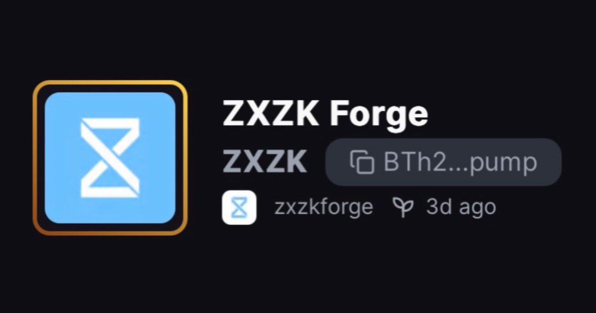 Greetings, everyone, we’re bonding.

The next phase of ZXZK Forge is officially in motion.

Thank you for being here early.

We build, we ship, and now we bond.

ZXZK Forge.