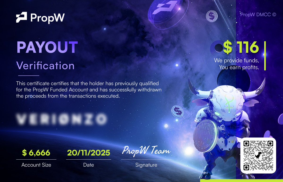 PropWGlobal's tweet image. 🎉 Let’s congratulate all the outstanding PropW traders who earned real profits last week!
Your discipline and strategy continue to inspire the entire community. 💪📈
Keep pushing, keep growing. 🚀
#PropW #FundedTrader #CryptoTrading #TraderLife