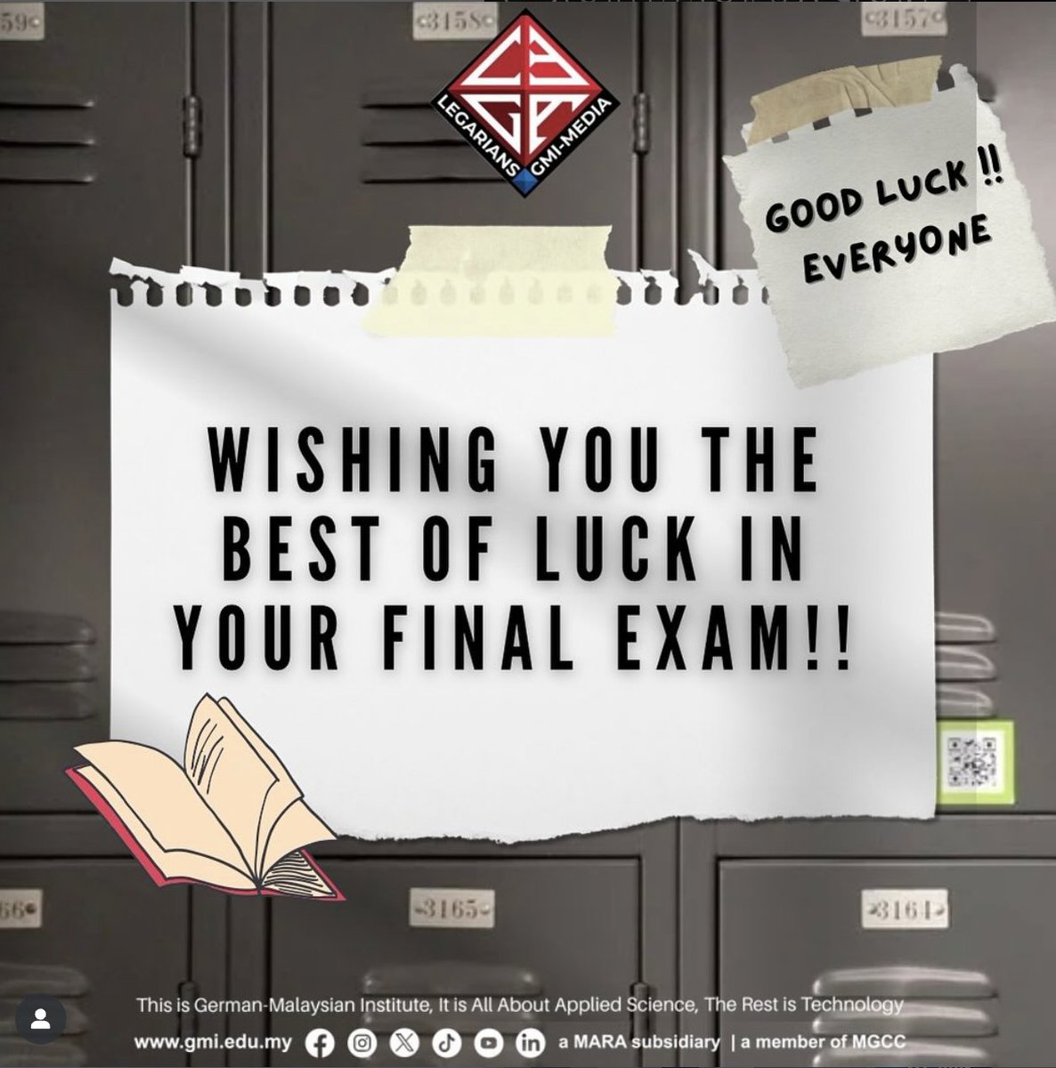 gmiofficial92's tweet image. Wishing all GMI students the very best of luck in your Final Examination! Stay focused, stay fired up, and believe in your abilities. You’ve put in the effort, now go out there and give it everything you’ve got!

You can do this!

#gmi #GMIGeneration #FinalExam