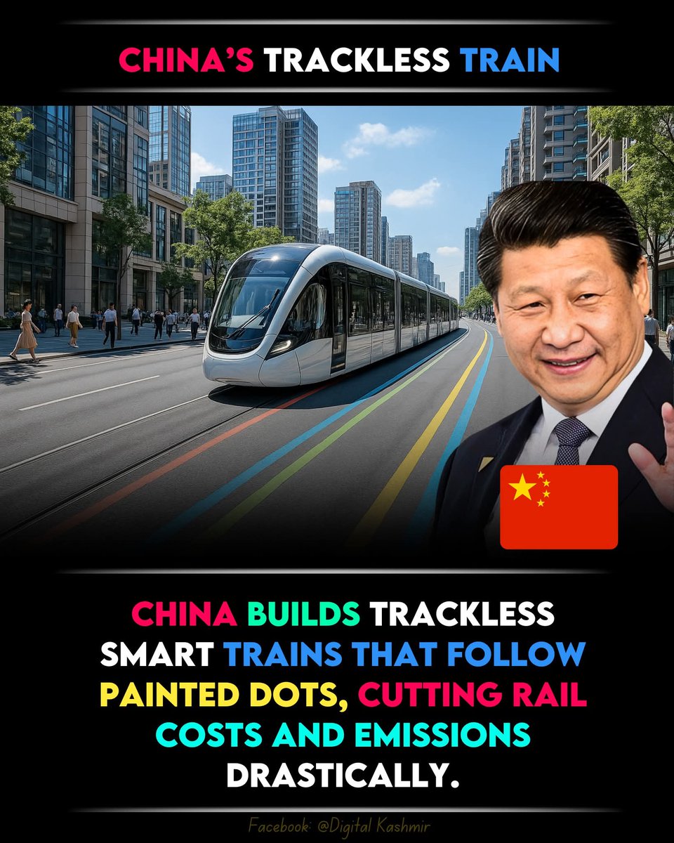 erleargonza's tweet image. Transport Tech Innovation🚄🛸🌐
China doesn&apos;t cease to amaze us with its boggling innovations released so often.📯😍
Such as the Trackless Train. Applause!🎶🍾😇