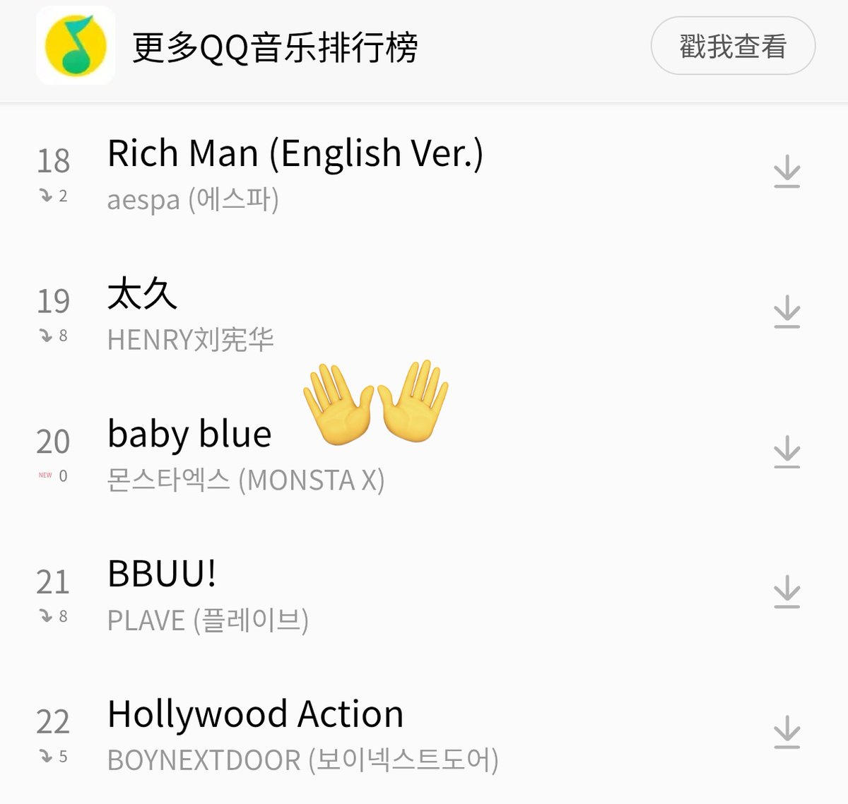 spotifymonstax's tweet image. #MONSTAX&apos;s &apos;baby blue&apos; debuts at #20 on the QQ Music Korean Weekly Chart (November 13~20).

- QQ Music is one of the biggest and most dominant music streaming platforms in China 🇨🇳

#babyblue #몬스타엑스