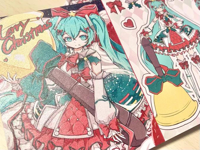 無料配布のポストカード届いたけど実物めちゃくちゃ可愛い!!! 思ってたよりラメ入っててキラキラ