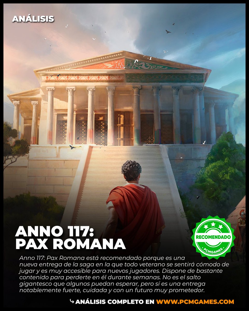 🚨Ya podéis leer nuestro análisis de Anno 117: Pax Romana de <a href="/Ubisoft_Spain/">Ubisoft España</a> <a href="/Ubisoft/">Ubisoft</a> <a href="/UbisoftLatam/">Ubisoft Latam</a>  #Anno117

✍️ Reseña de <a href="/shunak25/">Francisco Torres</a>

📰 Análisis: pcmgames.com/analisis-de-an…