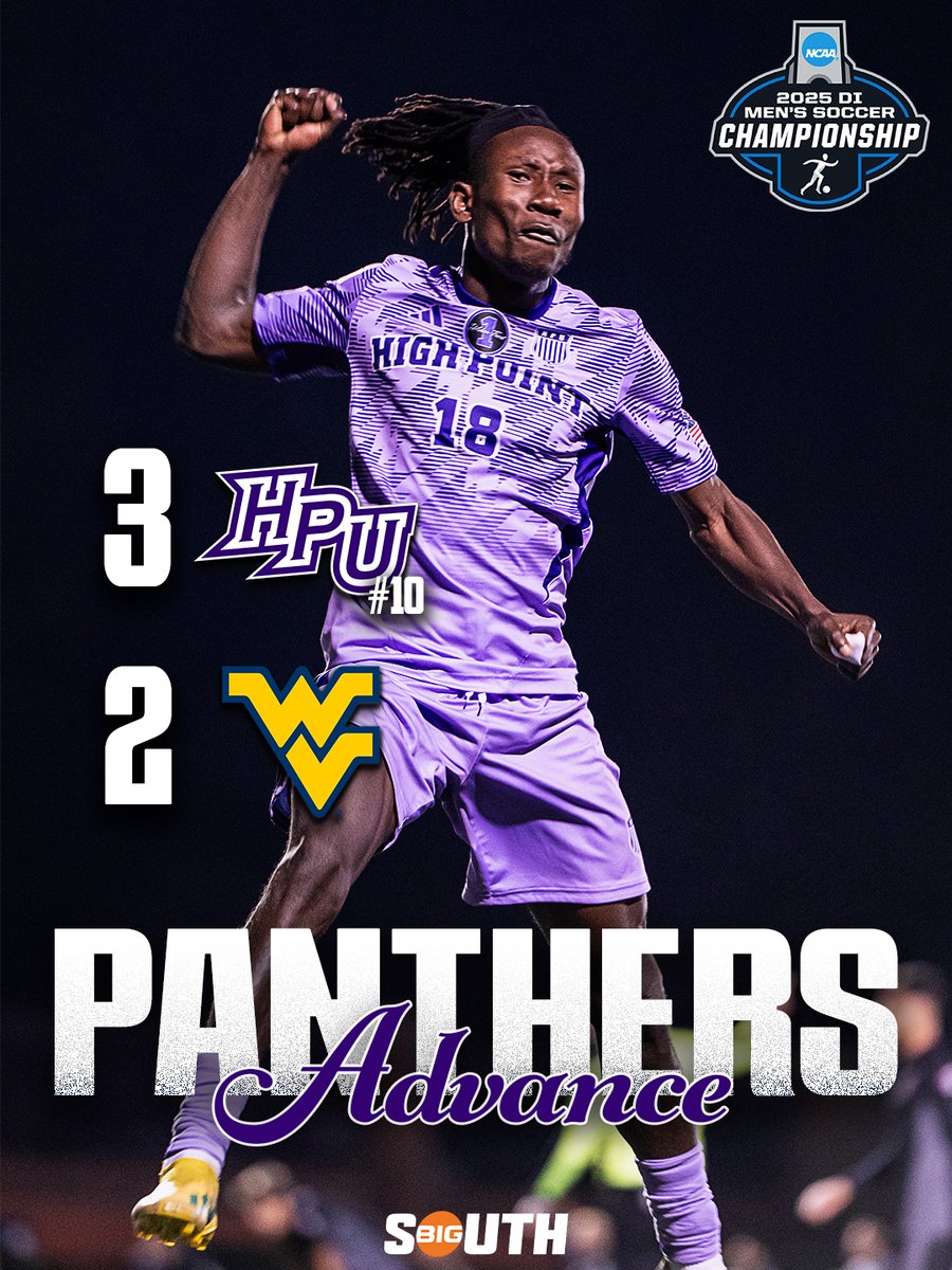 NOT DONE DANCING 🕺

No. 10 seed <a href="/HPUMSOCCER/">High Point University Soccer</a> advances to the NCAA Tournament Round of 16 for the first time in program history!

#BigSouthMSOC x #NCAASoccer