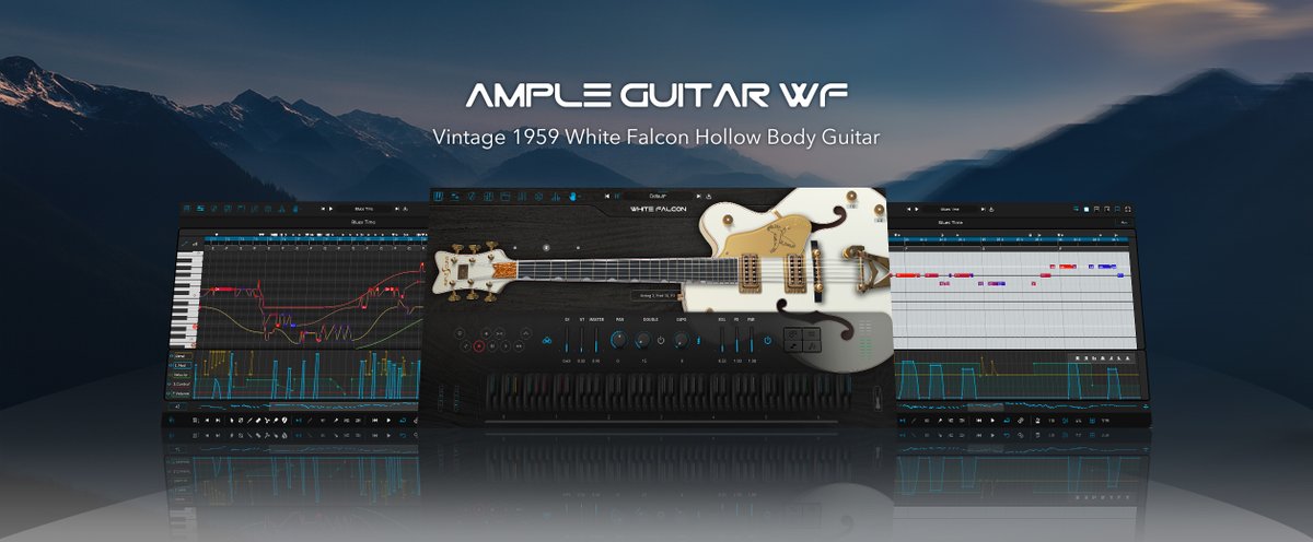 Introducing Ample Guitar White Falcon, a stunning virtual instrument sampled from the legendary Gretsch Vintage 1959 White Falcon hollow body guitar. amplesound.net/en/pro-pd.asp?… Winter Sale Now On! Enjoy discounts from 20% up to 66% across Ample Sound products amplesound.net