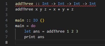 accounting_jim's tweet image. とりあえずHaskellで関数を定義して結果を確認したいだけなのですが、なぜかコンパイルが通らない。grokやchatGPTに聞いてもダメだった。環境構築でしくったのかな。