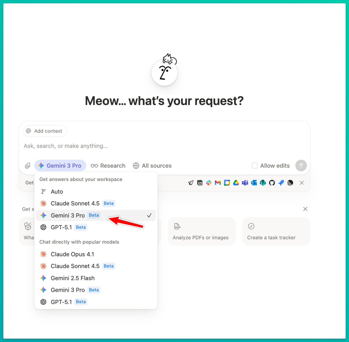 thomas_yang1's tweet image. Gemini 3 Pro in Notion 👀

#notion