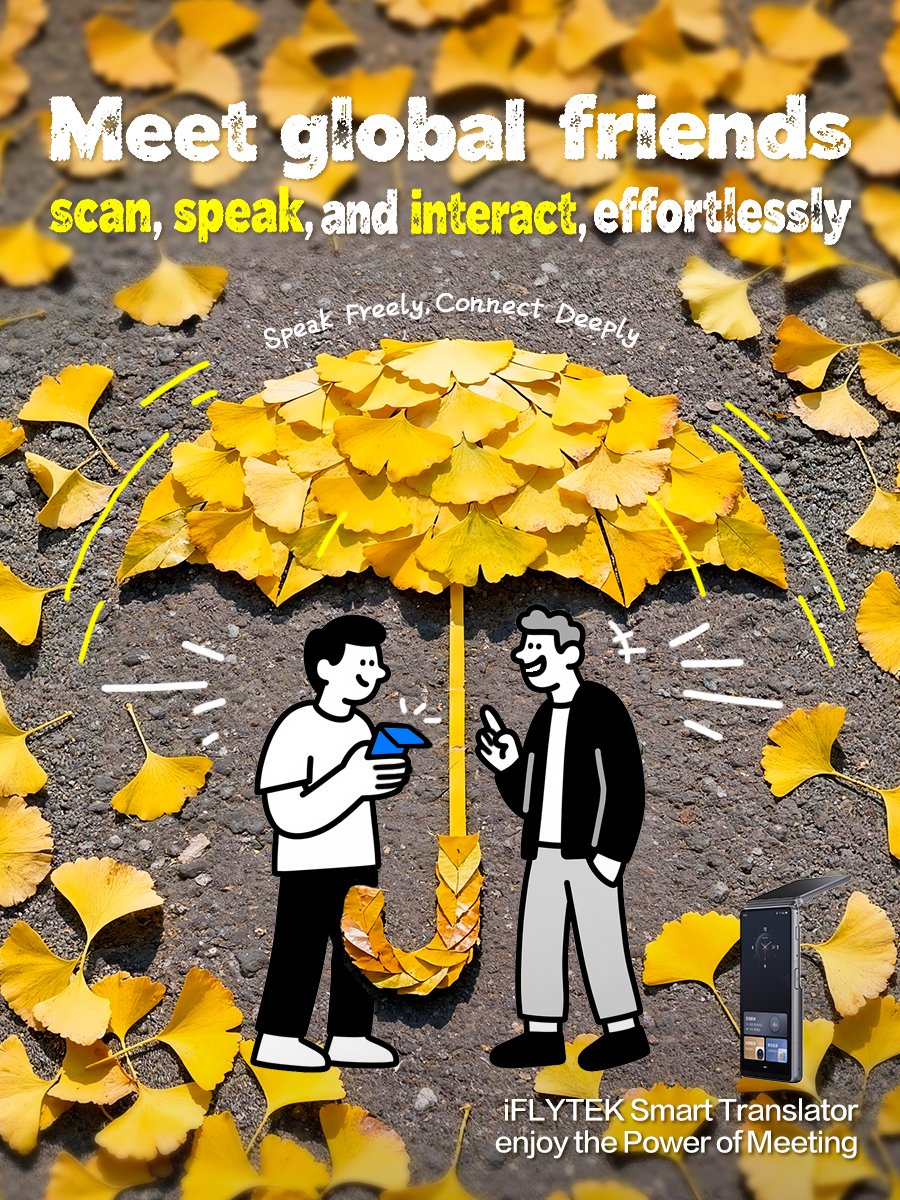 iflytek1999's tweet image. 🍂 May every dancing leaf bring you new inspiration and connection.
📓 iFLYTEK AINOTE 2–Peaceful space to read, write, and relax.
🌐 iFLYTEK Smart Translator–Cross languages in a scan. 
✨ iFLYTEK Spark LLM–Imagine, explore, and create without limits.
#iFLYTEK  #CreateAndConnect