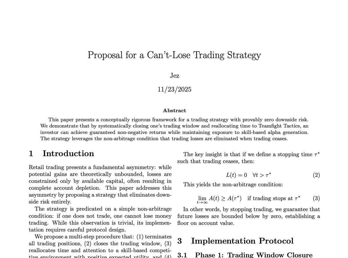 ive been testing out a new trading strategy