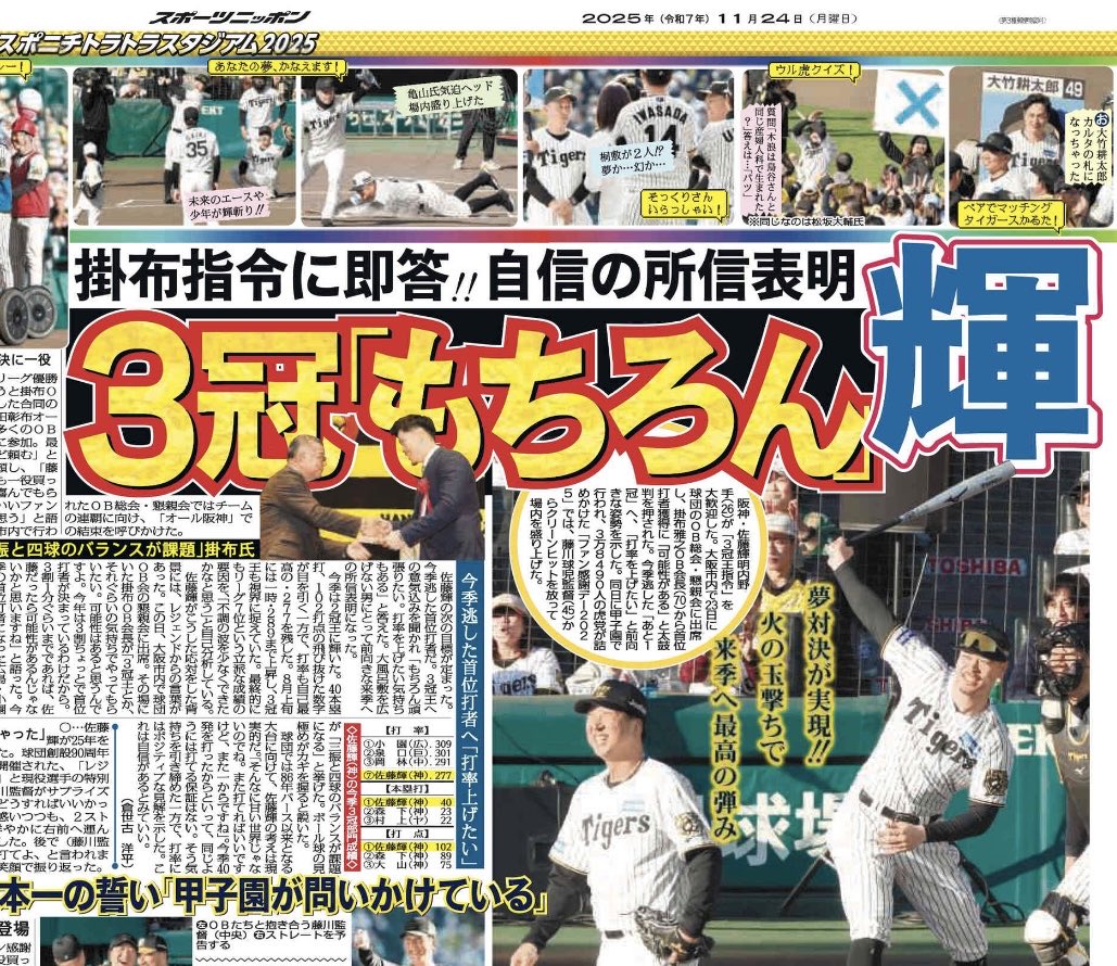 スポニチ🐯トラトラスタジアム (@SponichiHanshin) / Posts / X