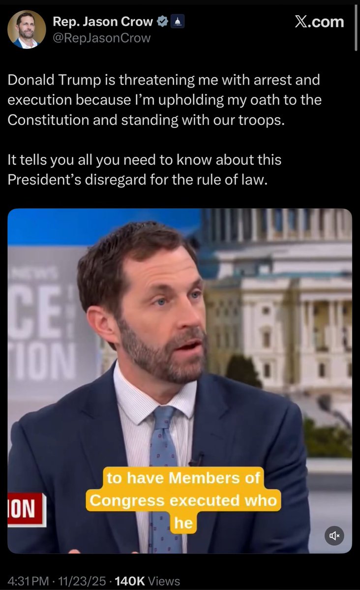 GBNT1952's tweet image. Since they seem intent upon continuously using doctrinal propaganda on the US populace, I think it’s important to highlight exactly what Crow and other Members of Congress are really doing.

Rep. Jason Crow’s post is a doctrinal example of narrative escalation within modern IO…