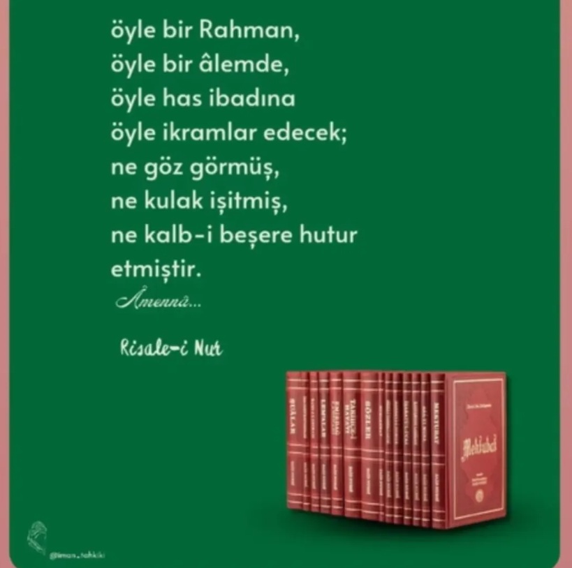 emretekinns01's tweet image. ✨ Risâle-i Nurr Külliyâti isimmlii Eserrdenn bâzi Hakîkatlerr ✨✨✨✨✨🙋🏻💫😊😇😇😇🥰🥰🤲🤲🤲  #post #posts #book #books #quote #quotes #love #loves #story #stories #photo #photos #picture #pictures