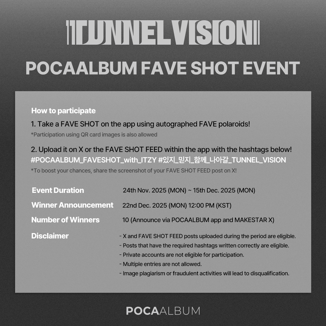 Makestarcorp's tweet image. 🤎 #ITZY FAVE SHOT EVENT START!! 🤎
⠀
┏• - • - • - • - • - • - • - ღ❦ღ┓
✩ 있지 실물 폴라로이드 받자 ✩
┗ღ❦ღ • - • - • - • - • - • - • - ┛
⠀
✨ 앱에서 QR카드 등록하고 받은 디지털 폴라로이드로
💚 #있지 🩶꾸샷🩶 (😭꾸미기 인증샷.....) 찍고 자랑해주세요!
💚…