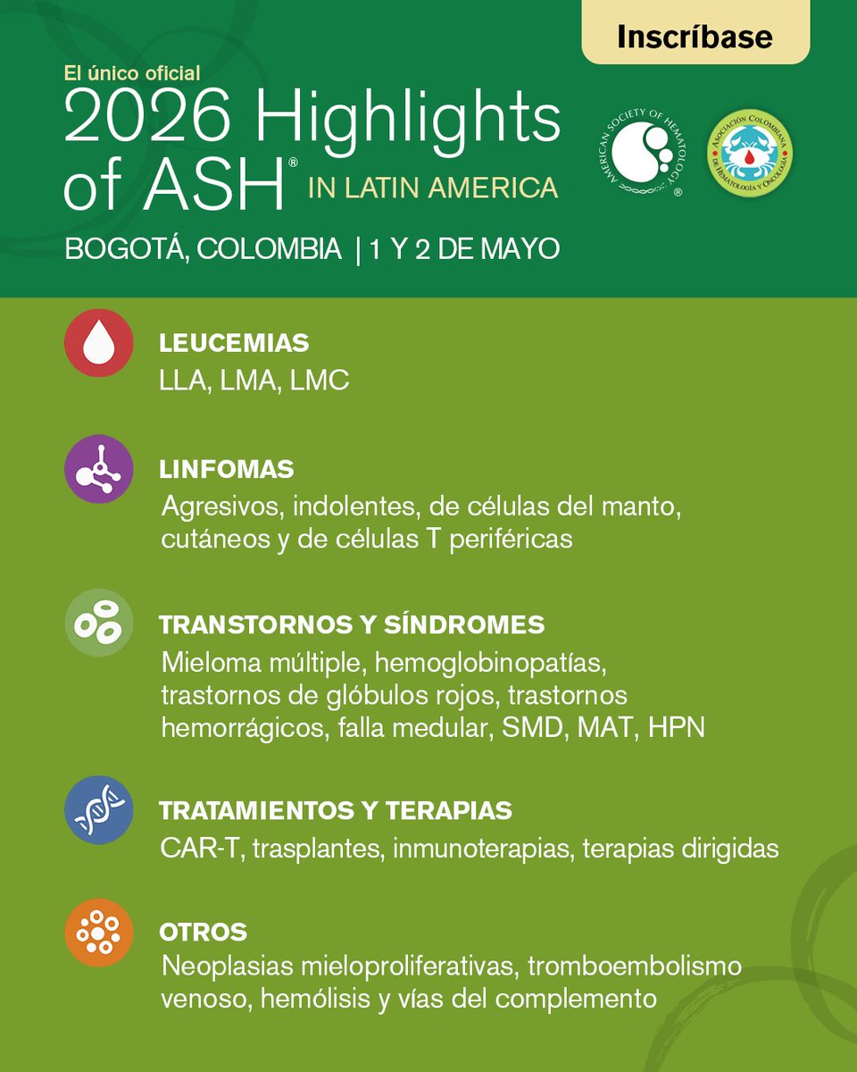 Asociación Colombiana de Hematología y Oncología tweet media