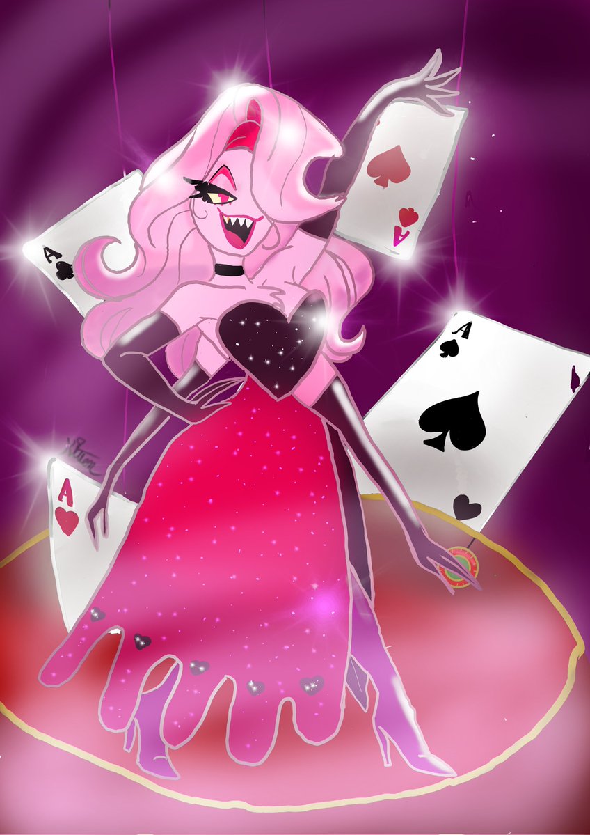 Had to draw this moment from Hazbin Hotel Season 2  #AngelDust absolutely owning the stage in drag during #LosingStreak. 💖✨
#HazbinHotel #HazbinHotelS2 #HazbinHotelAngelDust
#HazbinHotelfanart #HazbinHotelArt