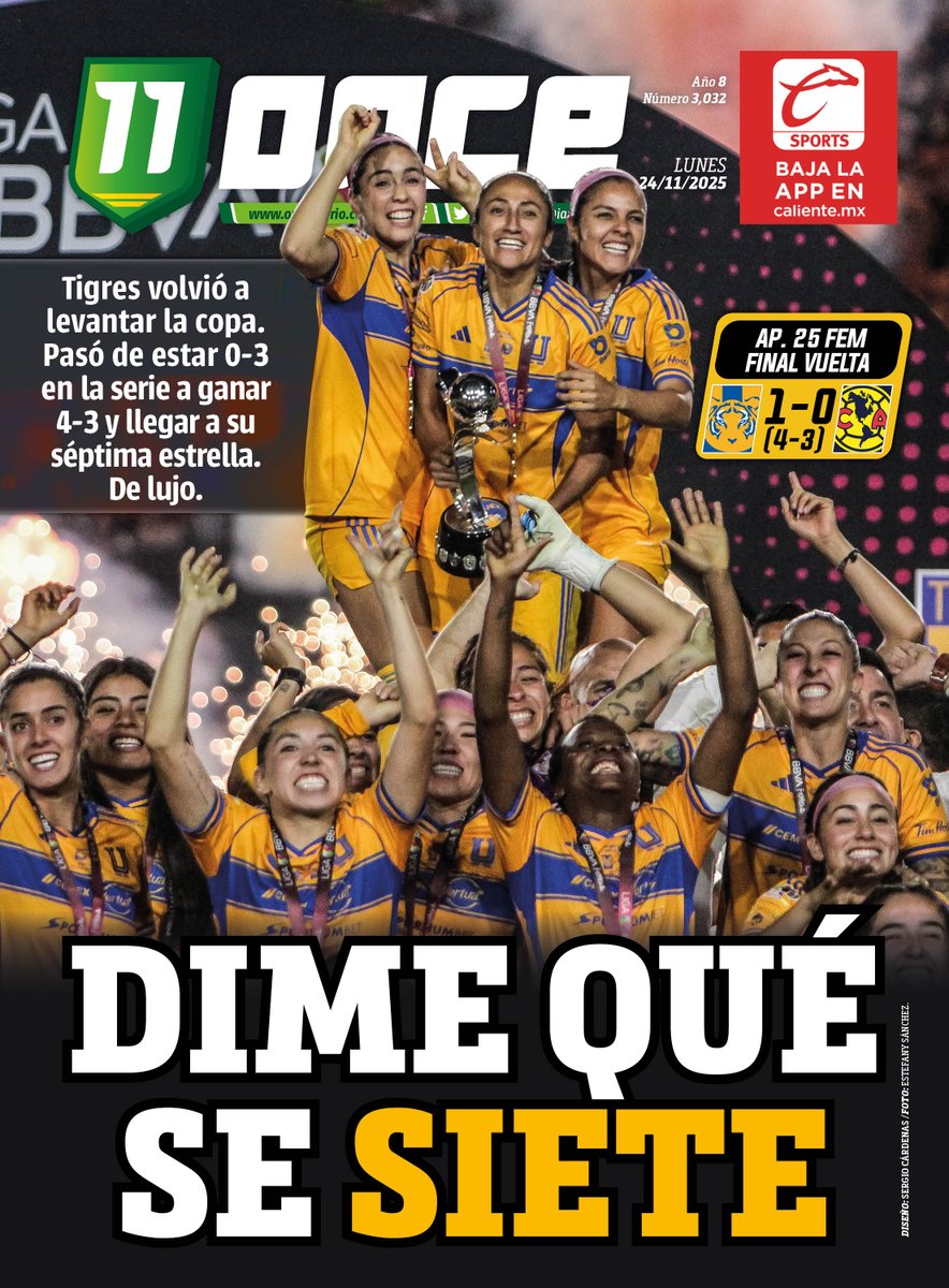 oncediariomx's tweet image. #LaTapa | DIME QUÉ SE 𝐒𝐈𝐄𝐓𝐄 ➡ bit.ly/4inmmsg

#TigresFemenil • #América • #Apertura2025 • #LigaMXFemenil