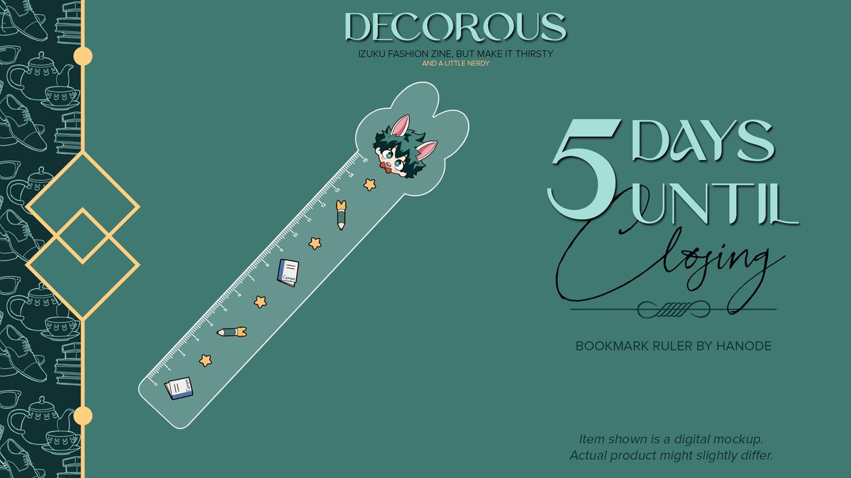 📚5 DAYS LEFT📸

Sometimes you need to measure the space in your journal or hold your spot in your book. Hurry now and order our handy and stylish bookmark ruler before leftover sales close on December 1st!

Shop: decorouszine.bigcartel.com

#dkfashionzine💚