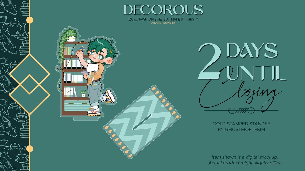 📚2 DAYS LEFT📸

It's time to spruce up your bookshelf! Add a stylish standee to your cart before leftover sales close on December 1st at 11:59pm ET!

Shop: decorouszine.bigcartel.com

#dkfashionzine💚
