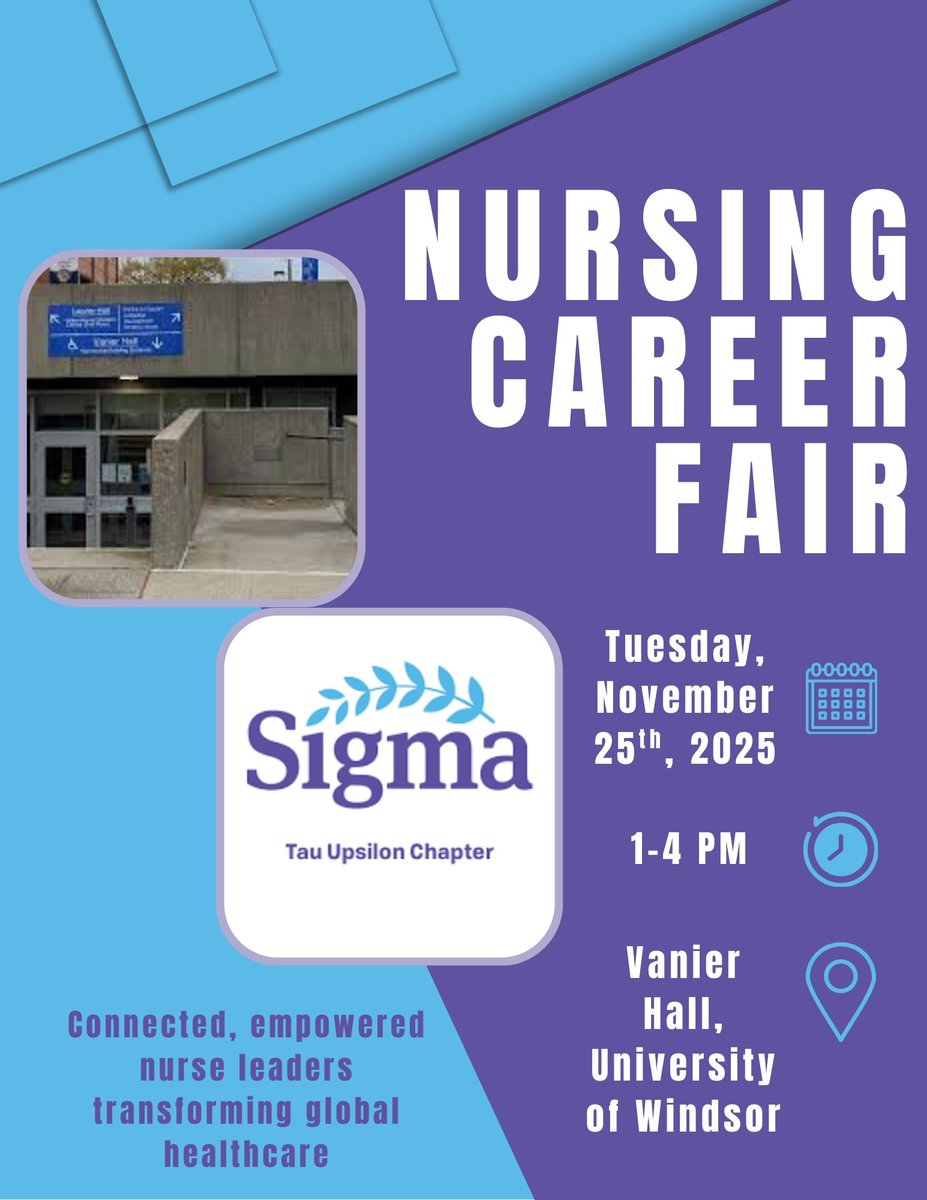 Sigma Tau Upsilon Chapter is coming to the Nursing Career Fair! 

Thinking about joining the international honour society for nursing? Want to know how membership can advance your career and connect you with global nursing excellence?