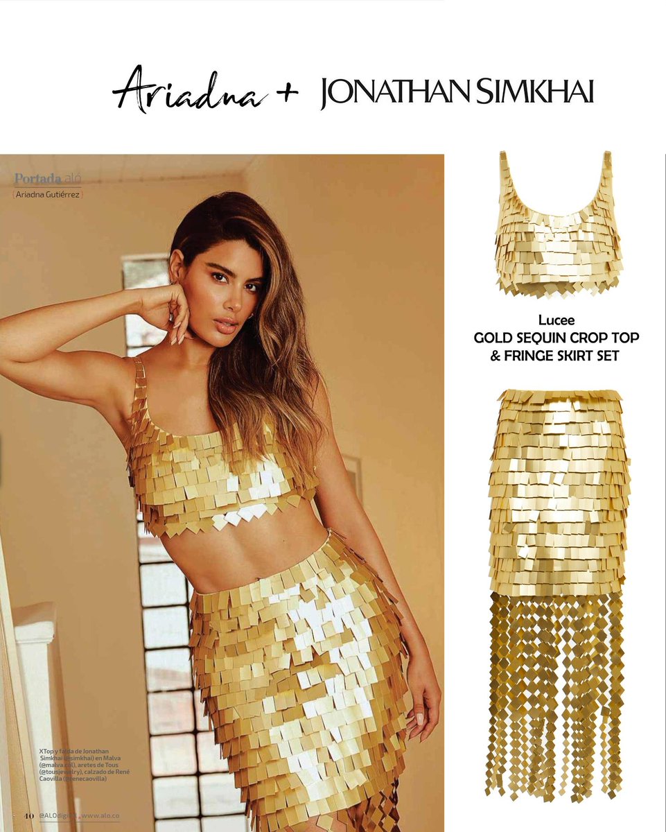 700_lila's tweet image. #AriadnaGutierrez en  la edición de aniversario 35 (2023) de la revista Aló,  lleva set de Top y Falda de Simkhai
Fotografía: Giorgio del Vecchio
Producción y styling: Jorge Malavé
Maquillaje y peinado: Daniela Bastidas