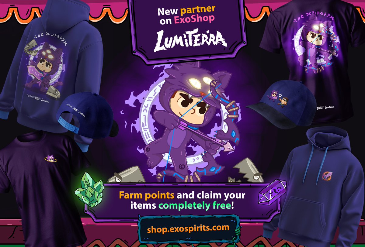 ExoSpiritsNft's tweet image. 🪻Hey @LumiterraGame , 
confirmed in the ExoShop!

Farm points by interacting on our
Discord( /exospirits) and on X, }
engage with Lumiterra, collect the stones, for:

Redeem them for items or USDC on our platform!

⮕5 Lumiterra Stones for this post!
RT + Like + Comment!