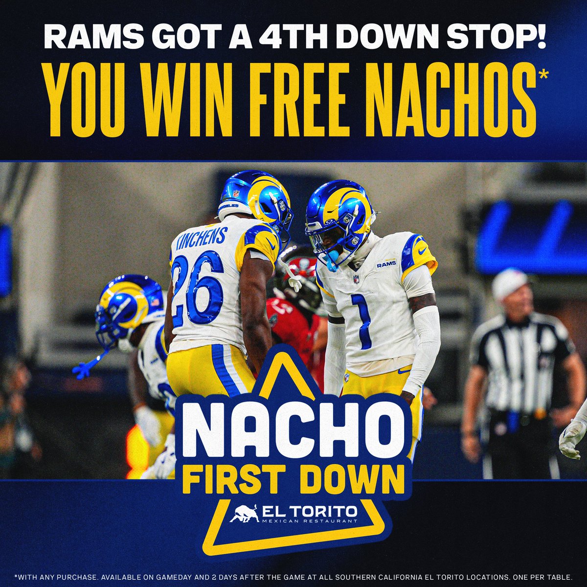 4th Down Stop = Free Nachos 🧀