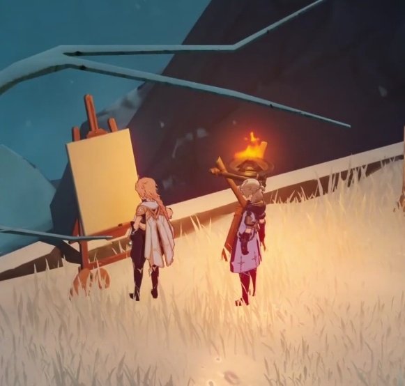 AebetherHQ's tweet image. painting lesson🤭 #Albether #Aebedo #アル空 #空ベド