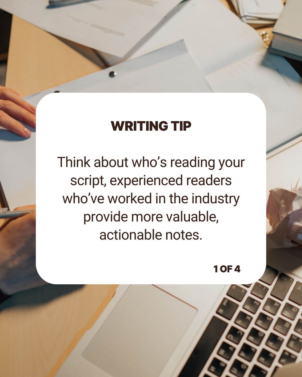 ShoreScripts's tweet image. Getting the right feedback can completely reshape your #screenplay, but knowing how to approach it is just as important as the notes themselves. Use these tips to navigate feedback with clarity, confidence, and a mindset that strengthens every draft you write. #scriptcoverage