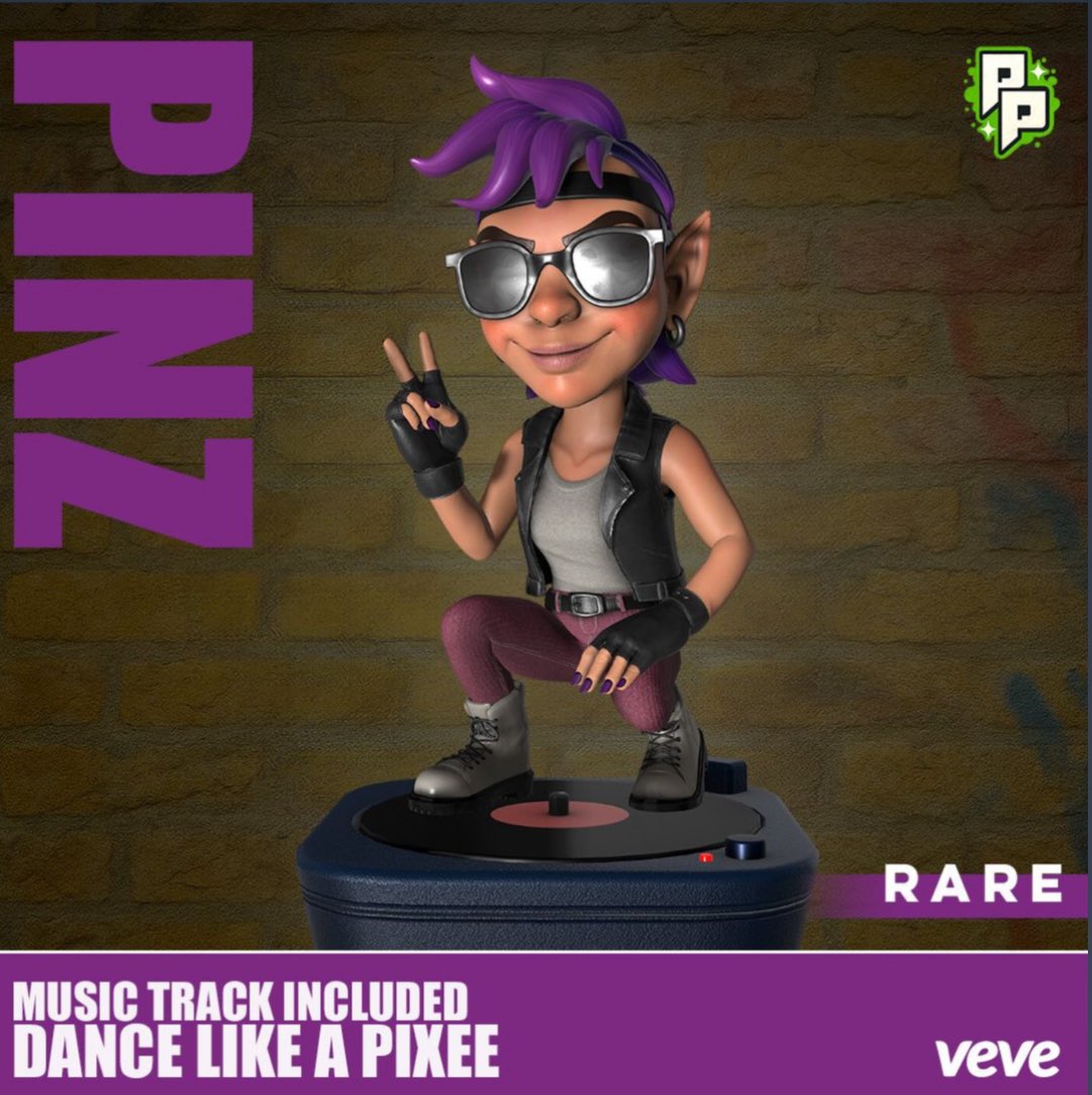 Let’s get to know the Poxh Pixeez better ahead of tomorrow’s drop. 

Starting with… Pinz! 💜

Pinz spent years hiding inside a trunk of feather boas on world tours—until one LA night, Zeux heard her voice. Now she’s all glitter, chaos, and cosmic pop power on the Pixeez stage.