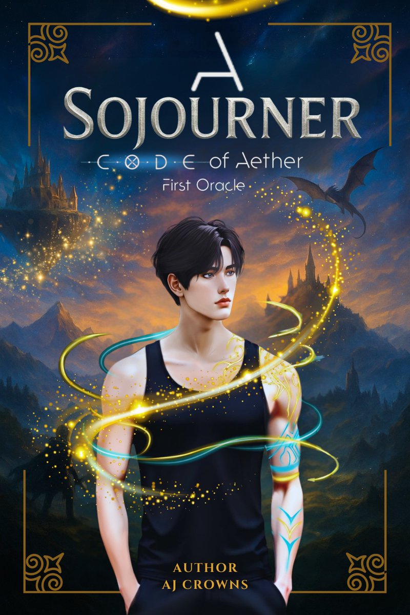 AndrewFlynn766's tweet image. New Book Cover!
Here’s the cover I designed for “A Sojourner: Code of Aether – First Oracle” by AJ Crowns.
I create:
Fantasy &amp;amp; sci-fi covers
Full wraps (print + ebook)
Illustration-based designs

DM open for commissions.
#bookcoverdesign #fantasybooks #indieauthor #artistsonX
