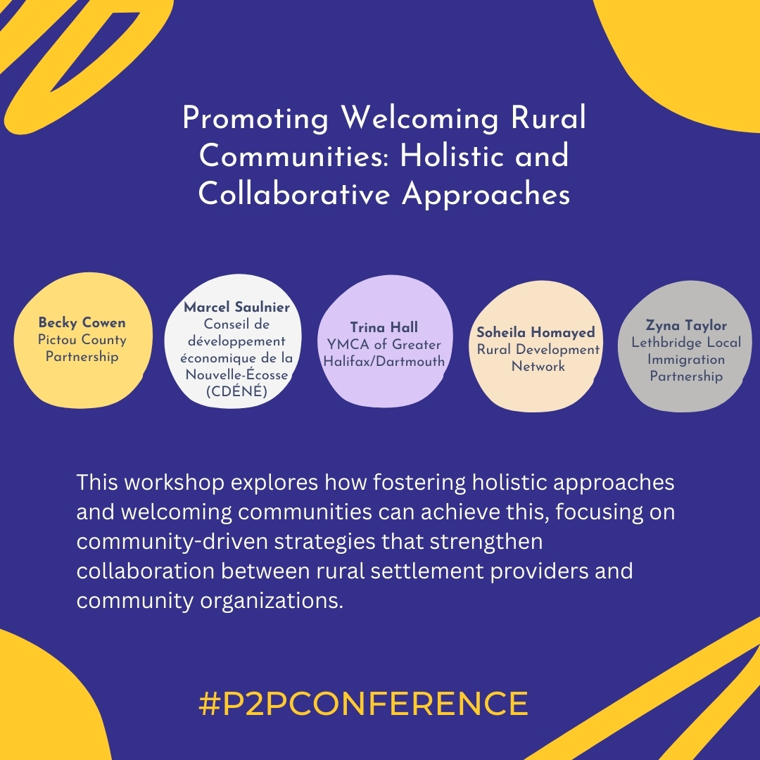 P2PConnects's tweet image. Promoting Welcoming Rural Communities: Holistic and Collaborative Approaches | Promouvoir des communautés rurales accueillantes : des approches holistiques et collaboratives
#P2PConference #VVPConference