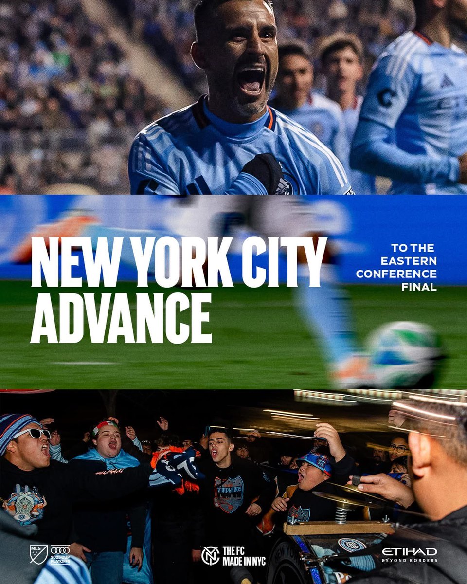 LinacreMedia's tweet photo. Onto the Eastern Conference Finals‼️Let’s go‼️
#NYCFC #NYisBLUE #ForTheCity #Futbol #Soccer #LinacreMediaEvents 🎙🔥🗽🔵⚽️⭐️🏆 https://t.co/GobxEDsHVT