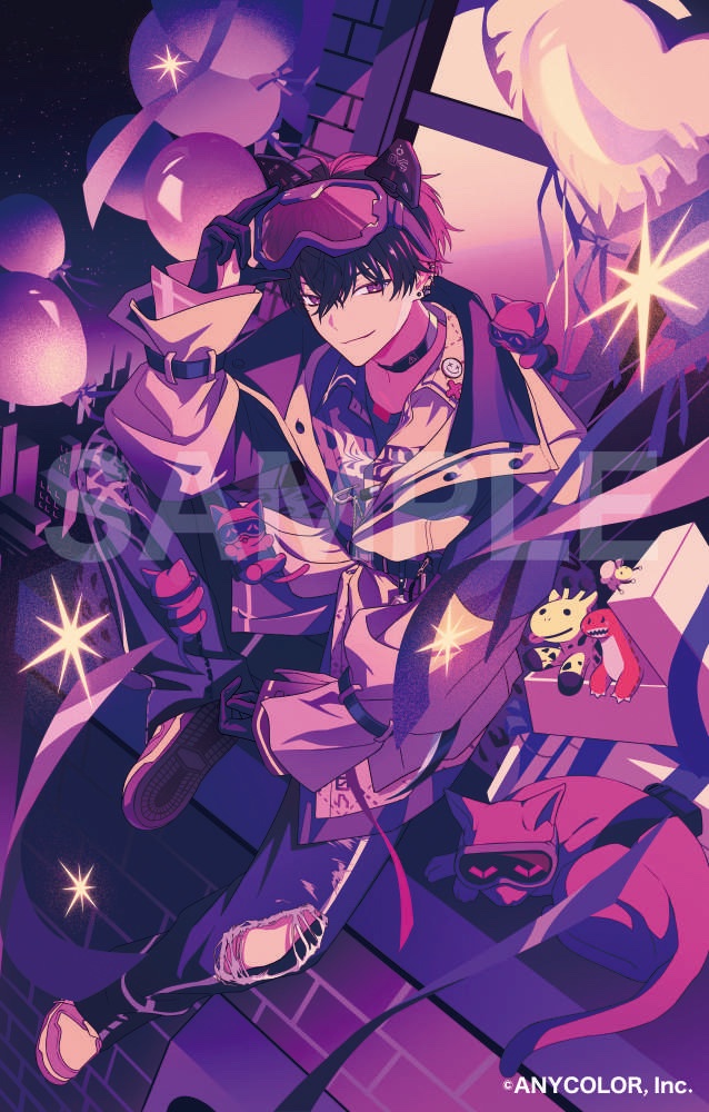 にじさんじ所属 佐伯イッテツ様のお誕生日グッズイラスト担当させていただきました！
お誕生日おめでとうございます🐈‍⬛🚬🤝