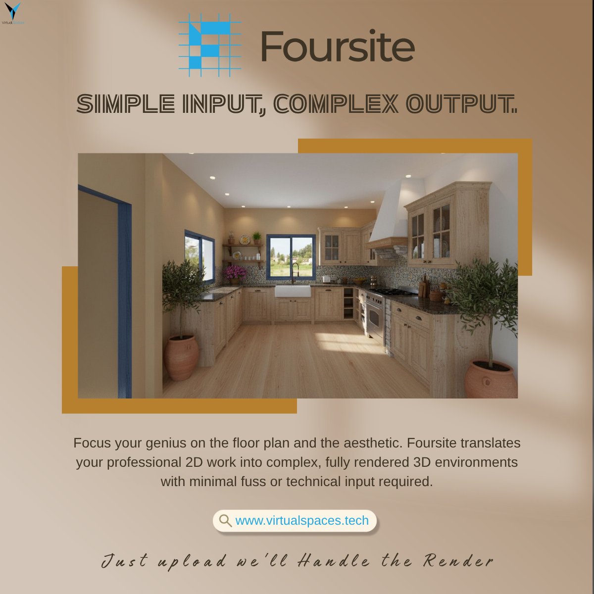 VirtualSpacesIn's tweet image. Transform your 2D floor plans into jaw-dropping 3D visuals in minutes: zero hassle, all creativity.
Foursite by VirtSpaces just launched!
Sign up: virtualspaces.tech
#AI #PropTech #3DVisualization #InteriorDesign #Architecture #Foursite #VirtSpaces #2Dto3D #BlueprintTo3D