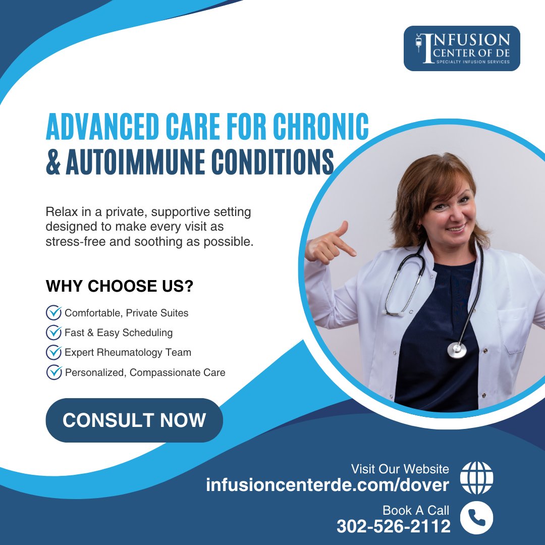 InfusionDover's tweet photo. From private suites to expert providers, we deliver infusion care that prioritizes peace, comfort, and personalized attention.

📍 260 Beiser Blvd STE 201, Dover, DE 19904
🌐https://t.co/DnwvwSYkS4 |☎️302-526-2112

#MedicalCare #InfusionSupport #PatientComfort #HealthcareQuality https://t.co/aQvrQArnMz