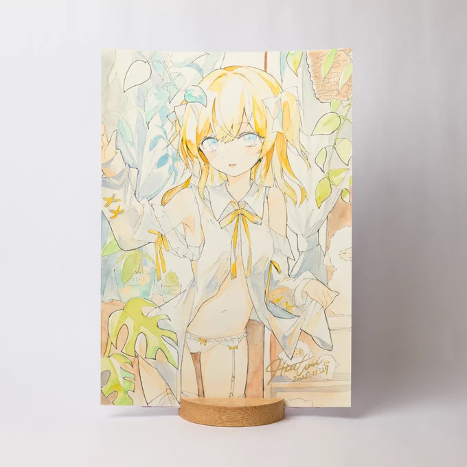 おはよ〜 .ᐟ 水彩画できた!੭୧⏦ ⑅