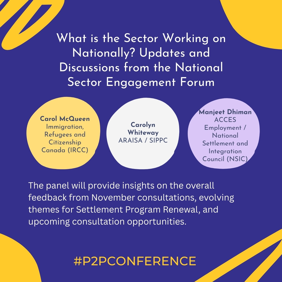 P2PConnects's tweet image. What is the Sector Working on Nationally? Updates and Discussions from the National Sector Engagement Forum | Sur quoi travaille le secteur à l&apos;échelle nationale ? Mises à jour et discussions issues du Forum sur l’engagement sectoriel national
#P2PConference #VVPConference