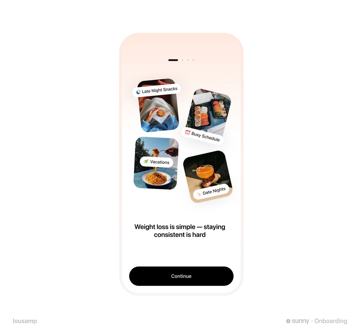 lousamp_'s tweet photo. Iterating onboarding for @meetsunny_ai. Introducing photos has given the product a more human / community feel for sure https://t.co/JlP212ZFhR
